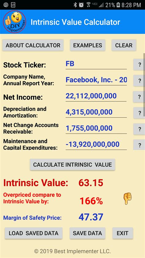 Warren Buffett Intrinsic Value Calculator - App on Amazon Appstore