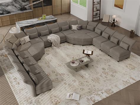 Amazon.com: LLappuil Oversized Modular Sectional Sofa 214.6" 16-Seater ...