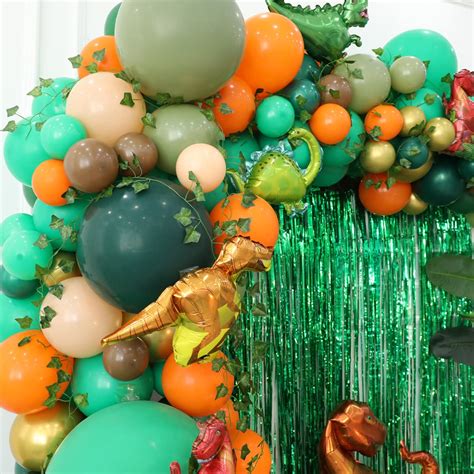 Buy Dinosaur Balloon Garland Jurassic World Three Rex Arch Kit Squeekee ...