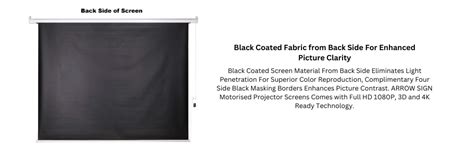ARROW SIGN, Motorised Projector Screen, 84 Inches Diagonal 4:3 Format ...