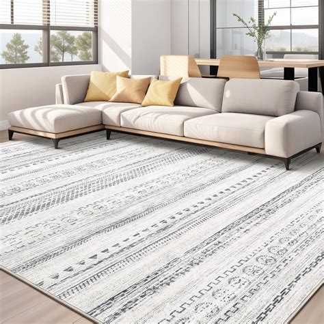 Amazon.com: Area Rug Living Room Rugs - 9x12 Washable Boho Farmhouse ...
