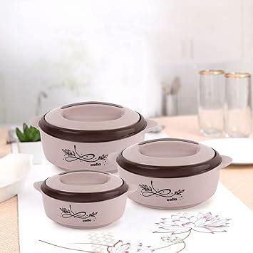 Buy CELLO Sapphire Insulated Casserole Set of 3, (500ml, 1000ml, 1500ml ...
