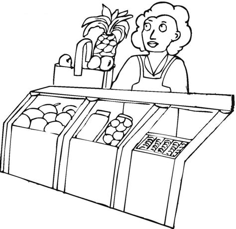 Shopkeeper Coloring Pages 的图像结果