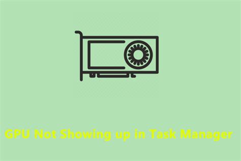 GPU Not Detected in Task Manager 的图像结果