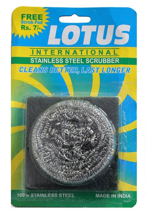 Lotus Multipurpose Scrubber with Scrub Pad (Grey, Pack of 20) : Amazon ...
