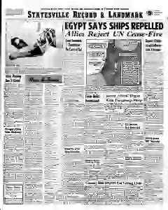 Statesville Record And Landmark Archives, Nov 3, 1956, p. 1