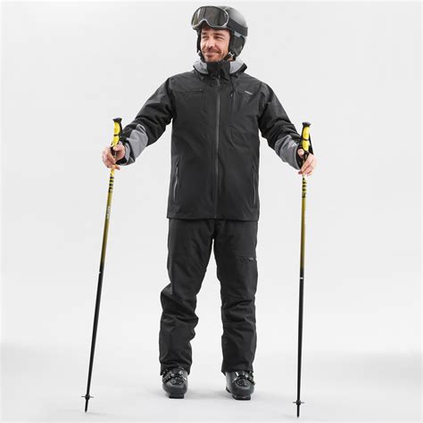 Men's Ski Winter Down Feathers Jacket 500 - Black