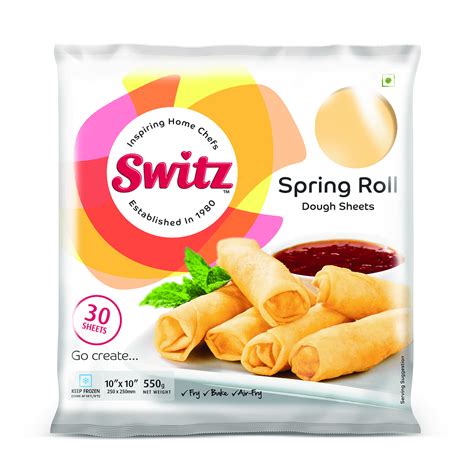 Switz Spring Roll Sheets 250 mm 30 Sheets 550 gm Frozen Wholesalers ...