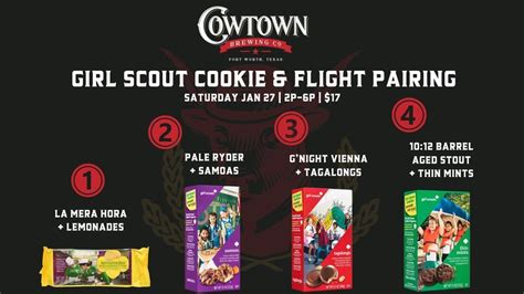 Girl Scout Cookie & Flight Pairing, Cowtown Brewing Company, Fort Worth ...