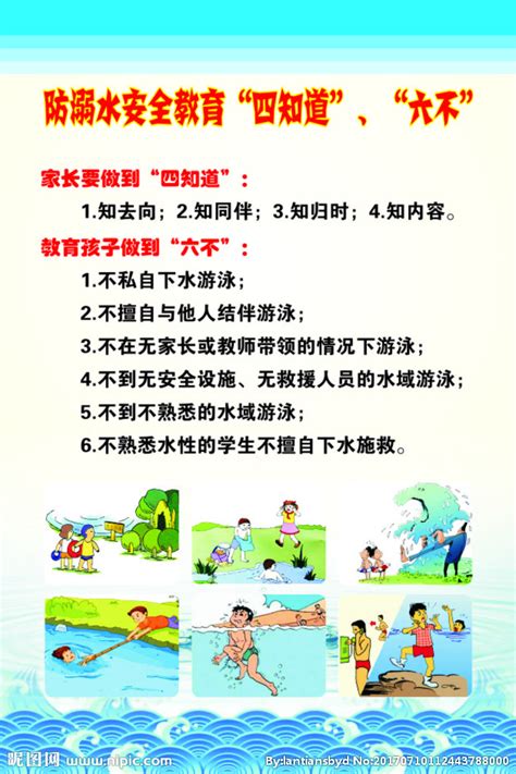 防溺水安全教育“四知道”、六不设计图__展板模板_广告设计_设计图库_昵图网nipic.com