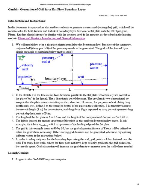 1 G Flat Plate Boundary Layer | PDF