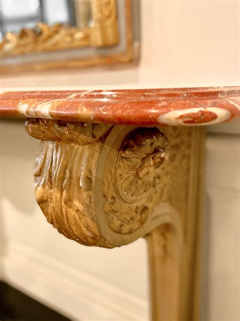 French Grey-Painted Marble and Stone Console Table, Owned by Lee Radziwill For Sale at 1stDibs