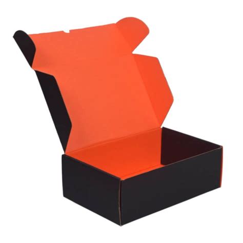 Buy Best Quality U-Pack Black & Orange Colour 18 x 12 x 6 Mailer Boxes ...