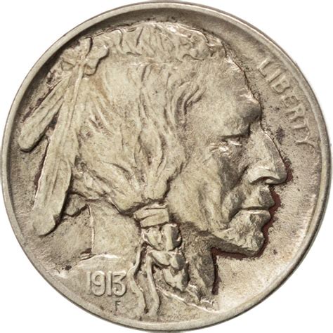 Five Cents 1913 Buffalo Nickel, Coin from United States - Online Coin Club