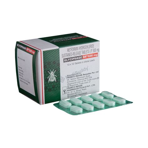Glyciphage SR 500mg Tablet: Price, Uses, Side Effects & How to Use ...