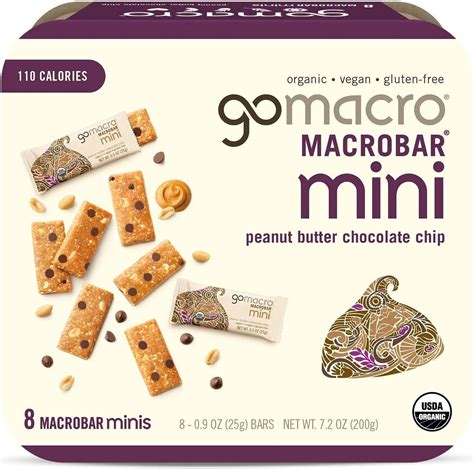 Amazon.com: GOMACRO Organic Mint Chocolate Chip Bar Single, 2.3 OZ ...