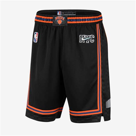 Nike NBA New York Knicks Mixtape Swingman Shorts - Black - Mens Replica ...