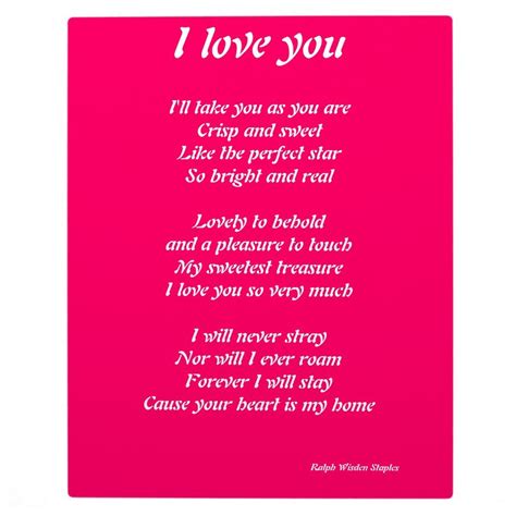 I love you poem plaque | Zazzle | Love you poems, Love poem for her ...