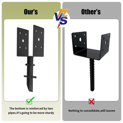 Snapklik.com : Nrspp 4x4 Concrete Post Anchor 4 Pcs