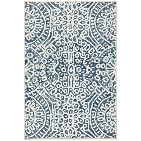 DASH & ALBERT Ink Indoor Geometric Bohemian/Eclectic Machine Washable ...