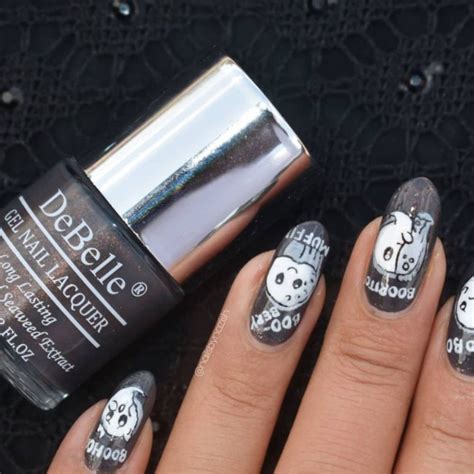 DeBelle Gel Nail Lacquer Copper Glaze - (Dark Grey with Copper Specks ...