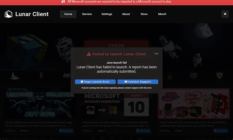 Image result for Lunar Client Launch Error Short Java Launch Fail