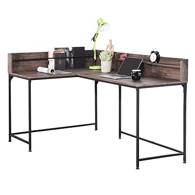 Buy GreenForest L Shaped Corner Desk, Industrial Style Large Desktop ...