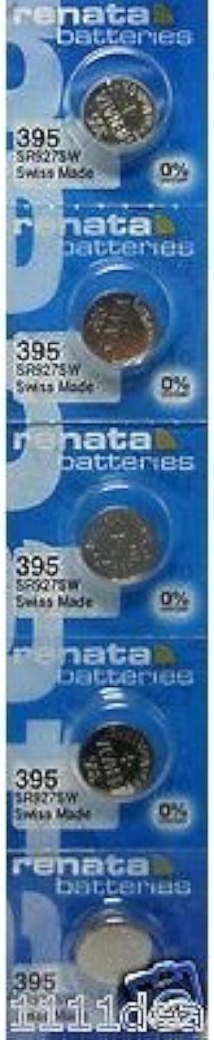 Strip of 5 Genuine Fresh Renata 395 SR927SW Swiss Made Silver 1.55v ...