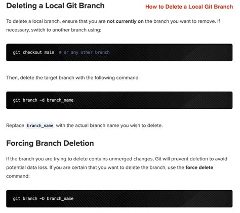 Remove Local Git Branch