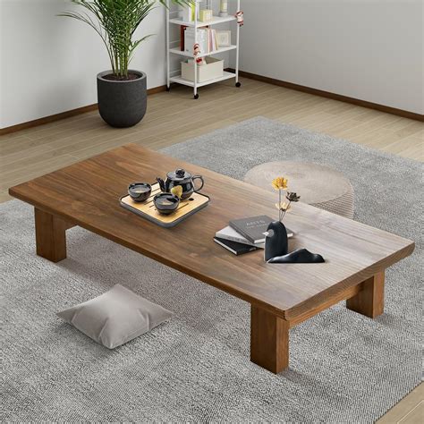 Amazon.com: Japanese Floor Table Low Table for Sitting on The Floor ...