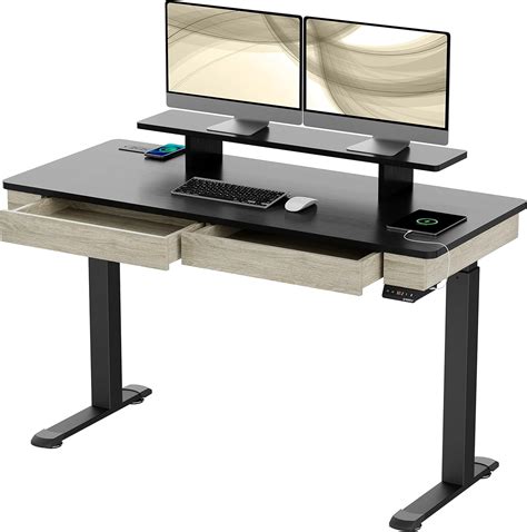 Buy EUREKA ERGONOMIC Electric Standing Desk with Drawers, 55 Inch Dual ...