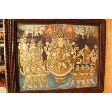 22ct Gold Handmade Goddess Lakshmi Adhi Lakshmi Tanjore Painting