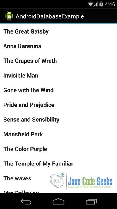 Android Database 的图像结果
