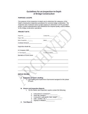 Guidelines for an Inspection-in-Depth Doc Template | pdfFiller