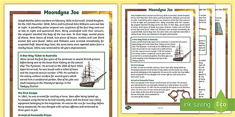 Moondyne Joe Fact File | Australian History | Twinkl