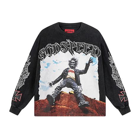 Godspeed Rocker Layered Long Sleeve T-shirt 1103 Black Wash