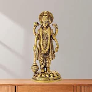 Buy TAPAS HOMES Brass Lord Bhagwan Vishnu/Narayan Holding Club Brass ...
