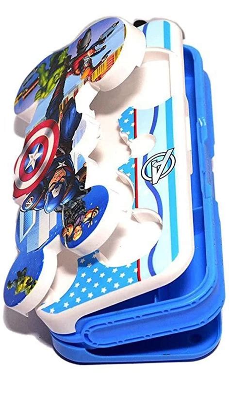 JAPSI Pencil Box Set - Super Hero Design ; 3 Layers Plastic 3D Look ...