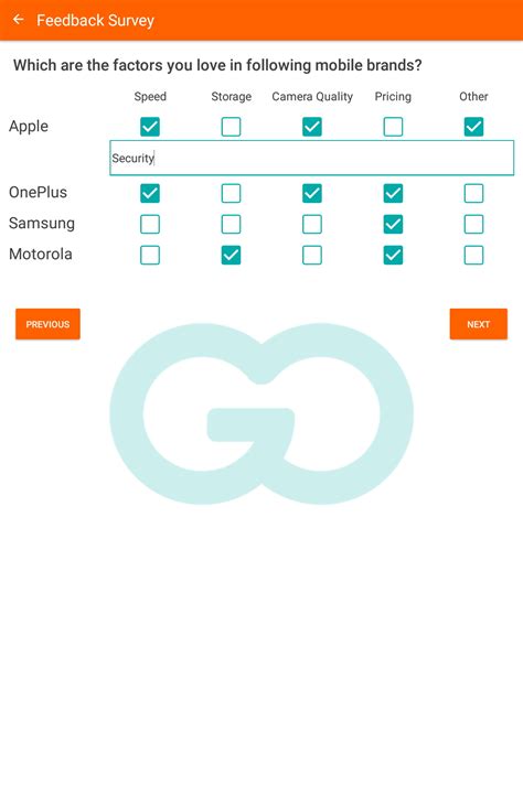 Checkbox Grid With Other