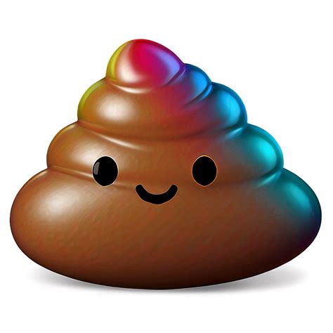 Download Colorful Poop Emoji Png Vxy | Wallpapers.com