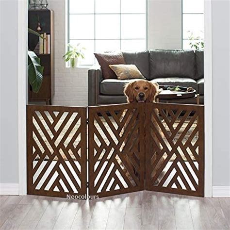 Neocolours Wooden Freestanding Fold Able Safety Gate For Child Step ...