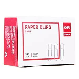 Deli E39712 33mm Paper Clip (Silver, Pack of 5) : Amazon.in: Office ...