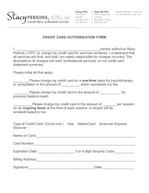 Fillable Online Credit Card Authorization Form Templates DownloadCredit ...