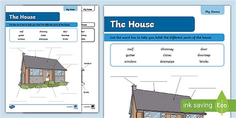 The House Labelling Activity (teacher made) - Twinkl