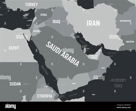 Middle East Map Countries And Capitals