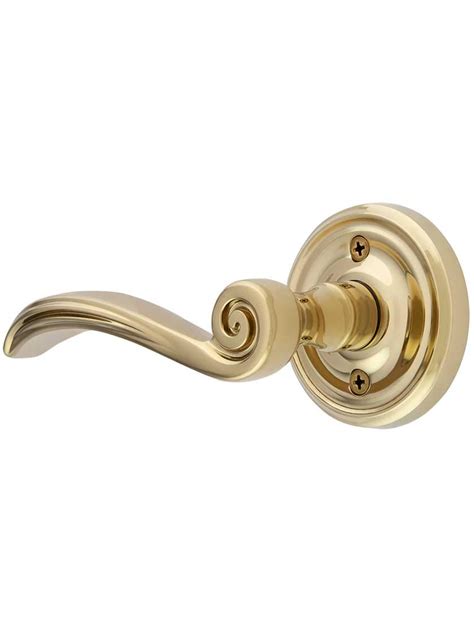Classic Rosette Set With Elan Levers Right Hand Passage In Polished ...