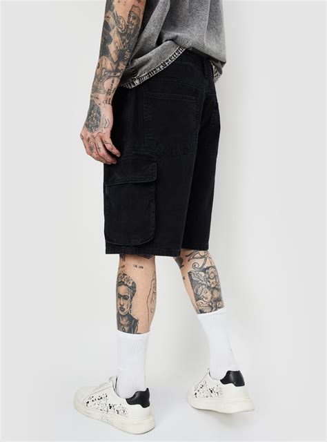 Buy Men Washed Cargo Denim Shorts Online at just Rs. 999.0 ...