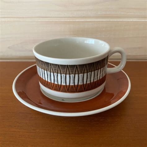 ゲフレLANSETTランセット ティーカップ・ソーサー② | raptique【北欧ヴィンテージ食器とHandmadeのお店】