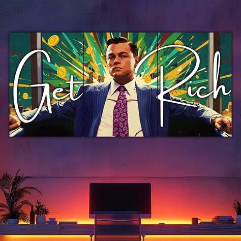 "Get Rich" Split Poster – Frame Kro