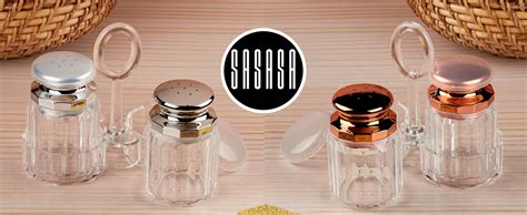 Buy SaSaSa Ceramic Salt and Pepper Shakers Set with Tray – Stylish ...
